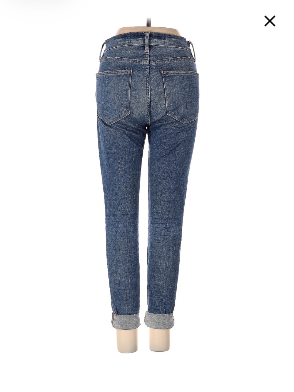 Frame Denim Le High Skinny Jeans in Medium Blue Wash - Picture 2 of 3